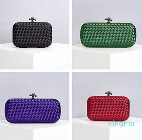 

women handbag purse woven silk clutches evening bags wedding box dinner party clutch ladies shoulder messenger bag