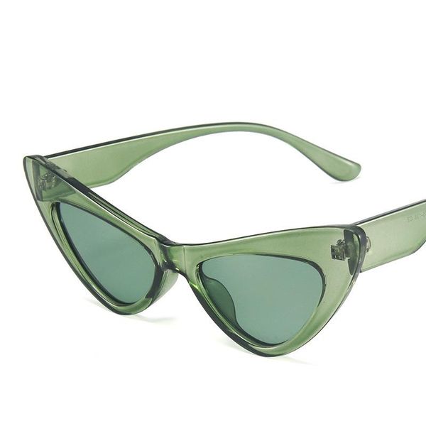 

sunglasses 2021 candy cat's eye small frame retro women's personality fashion street show temperament glasses uv400, White;black