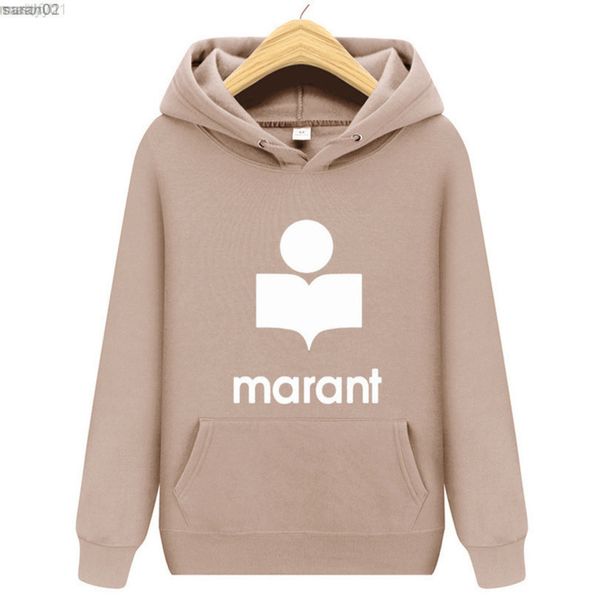 

2021 autumn winter new men's sweatshirt marant printed hoodie casual long-sved pullover, Black