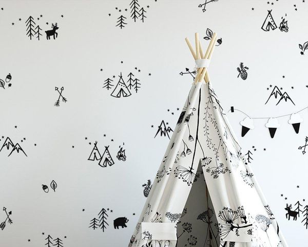 

wall stickers design kids tribal forest for room decoration art decals wallpaper sticker murals