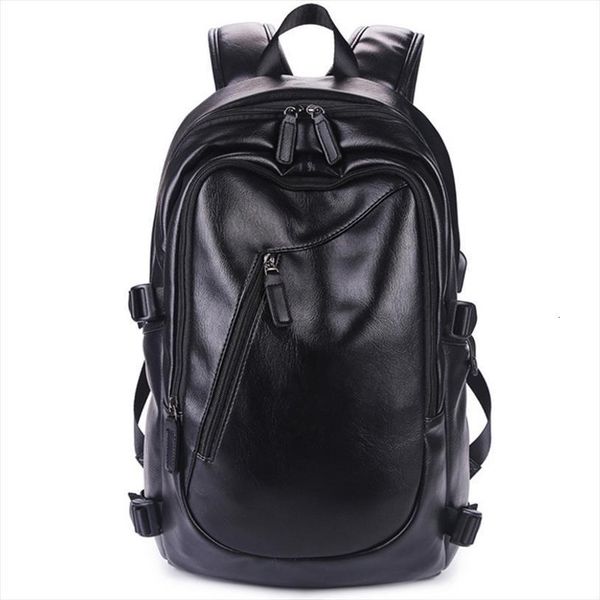 

mens backpack travel casual fashion students school bag large capacity brand leather backpacks laptop