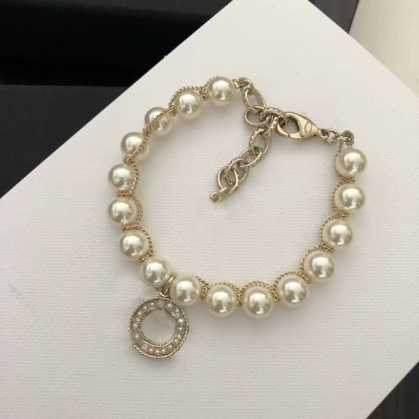 

have stamps fashion pearl bracelets bangles women party wedding lovers gift engagement jewyelry for bride with box, Black