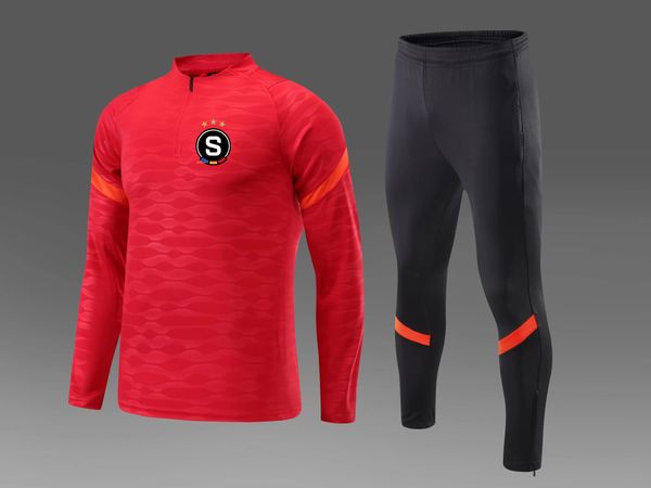 AC Sparta Praha Fatos de treino masculino esportes ao ar livre terno outono e inverno crianças kits de casa casual moletom tamanho 12-2XL