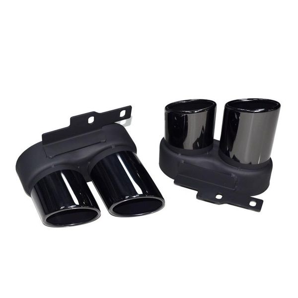 

motorcycle exhaust system one set black/silver stainless steel car back diffuser pipe for aud-i a6l c8 update s6 2021-2021 muffler tailpipe