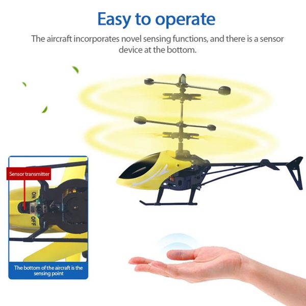 

3Pieces/LotRC Helicopter Mini Hand Sensing Induction Aircraft Toys Remote Control Intelligent Interactive Quadcopter Model For Kids