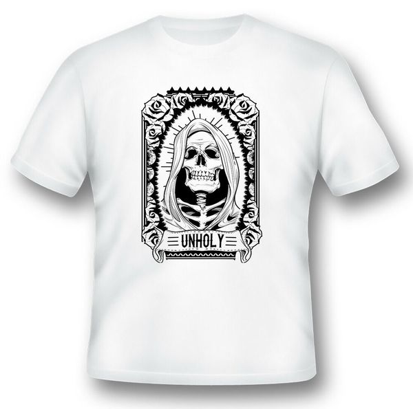 

unholy skull death black or white tee., White;black