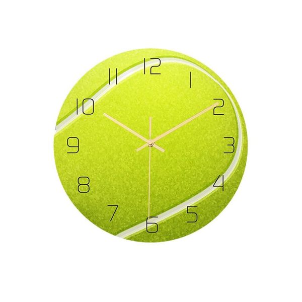 Wanduhren Tennis Acryl Stille Uhr Schlafzimmer Wohnzimmer Geburtstag Weihnachtsgeschenke Geschenk für Kinder Dekor