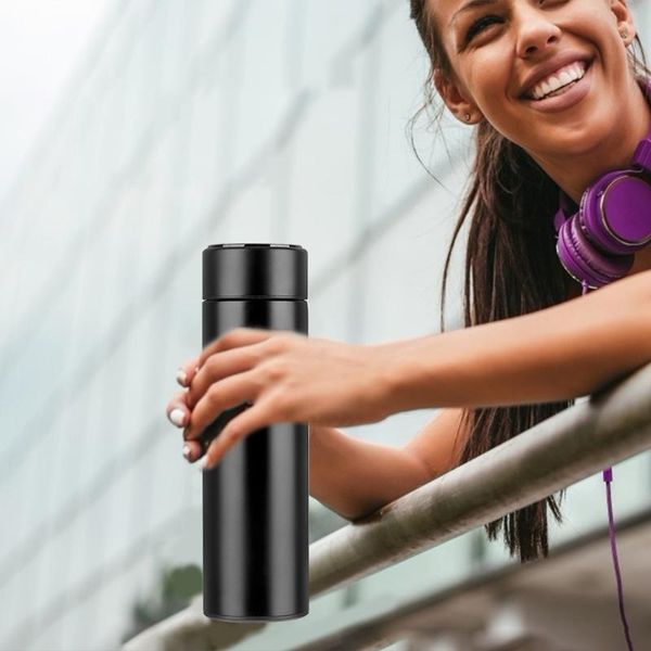 

water bottles 500ml vacuum flasks temperature display stainless steel insulation bottle for outdoor playing sport ornaments