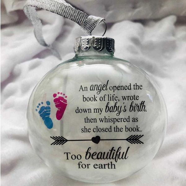 

decorative objects & figurines 2021 reusable and waterproof feather ball angel memorial ornament hanging sign commemorative decoration baby