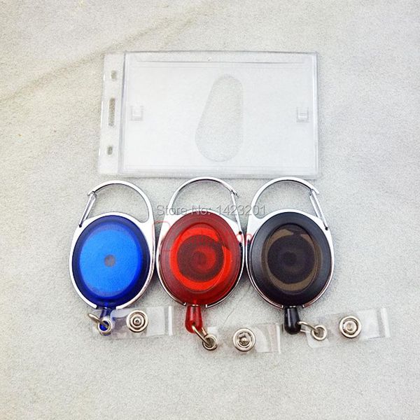 

storage bags 1 pcs id hard card holder reels retractable badge clip vertical style