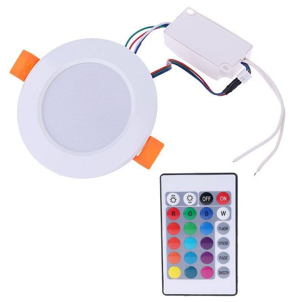 

downlights 1 set ceiling light with remote control ac85v-265v downlight led energy saving double color rgb white panel lights