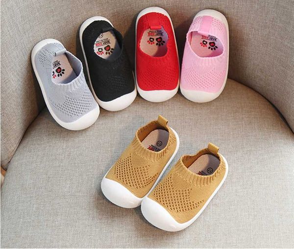 

kid baby shoes breathable infant toddler girls boy casual mesh soft bottom comfortable non-slip slipper, Black;grey