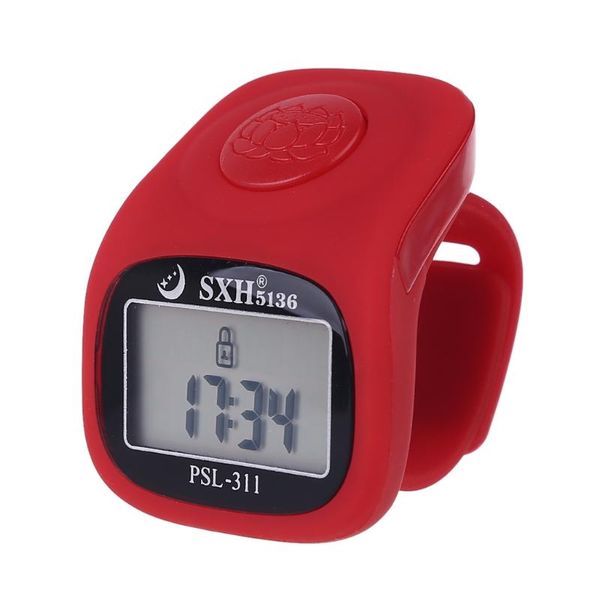 

counters 6 digital finger tally counter 8 channels w backlight time prayer silicone ring 69hf