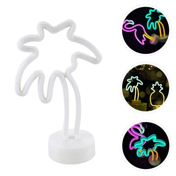 

night lights nordic style light deskled coconut palm neon without battery