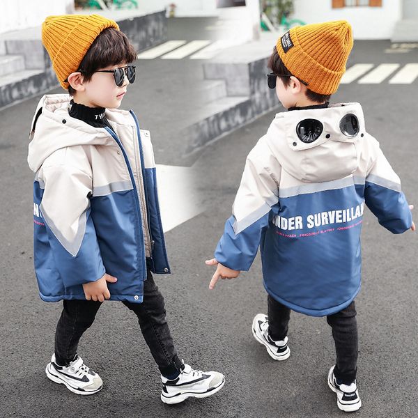 

winterbabyboysparkerdownjacketforboyschildrenjacketkidshoodedwarmouterwearcoatforboyclothes23456789yrs, Blue;gray