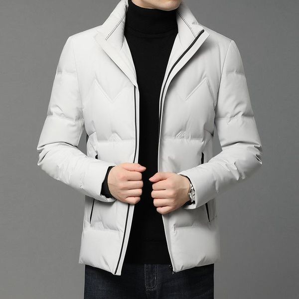 

men's down & parkas winter high-quality jacket hooded warm thick zipper padded men, Black