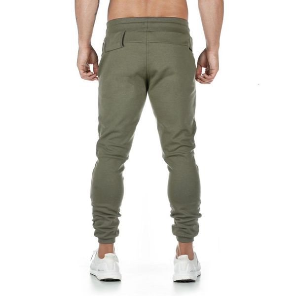 

men's pants joggers sweatpants mens cotton sports solid slim fit gyms workout casual men sportswear multi-pockets trousers 59py, Black