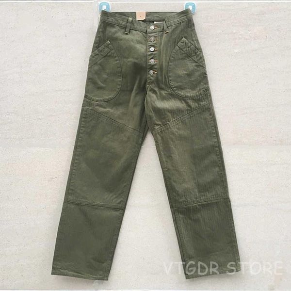 

men's pants og-107 dong bob hbt selvage vintage n-1d pocket casual trouser for men, Black