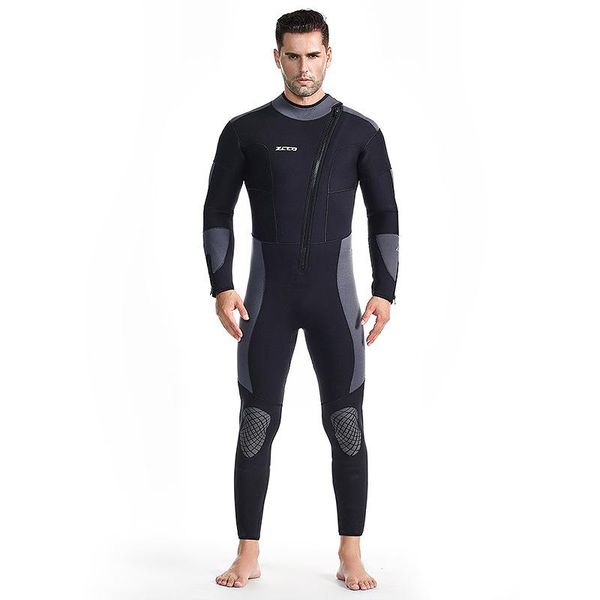 

front zipper scuba diving wetsuit men 5mm neoprene swimming suit surf triathlon spearfishing wet full bodysuit swim wear