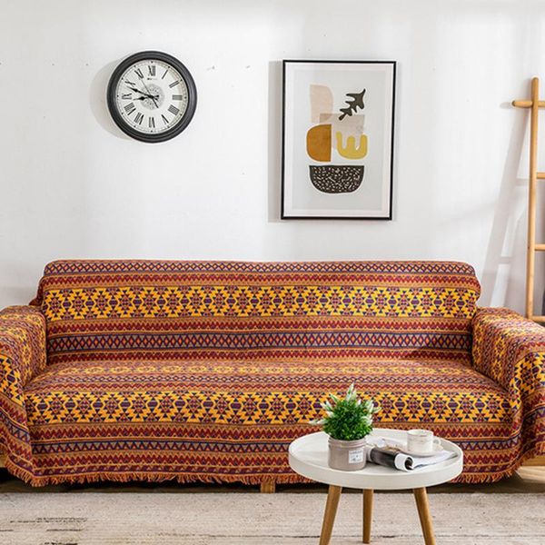 

chair covers 90*90cm super soft bohemia blanket for bed knit stripe throw with tassel plush velvet warm decorative blankets