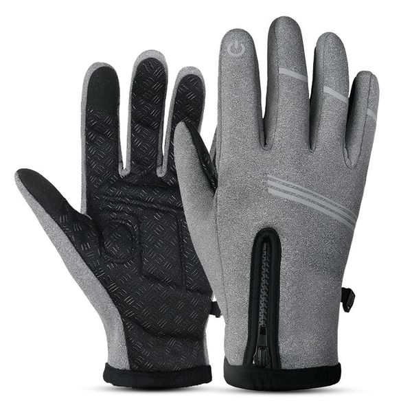 

cycling gloves winter motorcycle waterproof warm moto guantes touch screen anti-slip motorbike riding carbon protective, Black