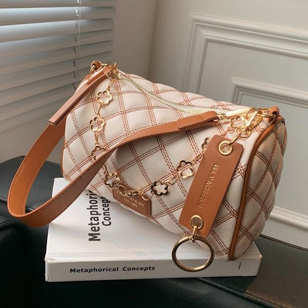 

evening bags lattice boston crossbody bag women's designer handbag winter vintage chain pu leather shoulder messenger female purse