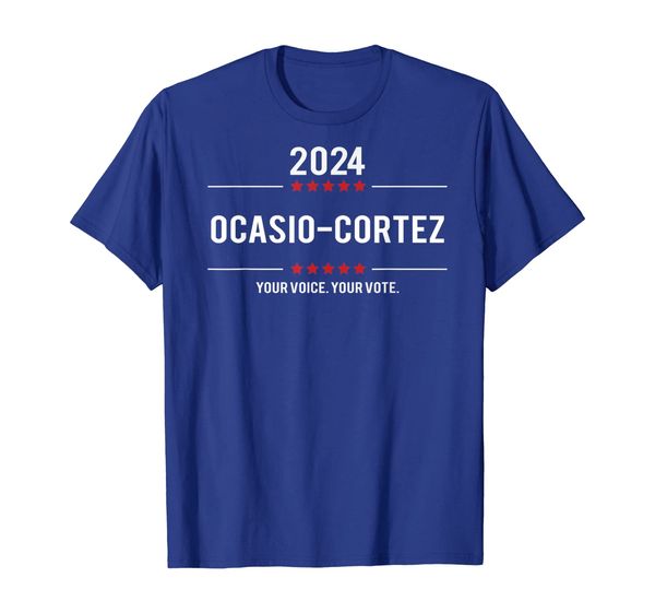 

a.o.c alexandria ocasio cortez 2024 election t-shirt, White;black