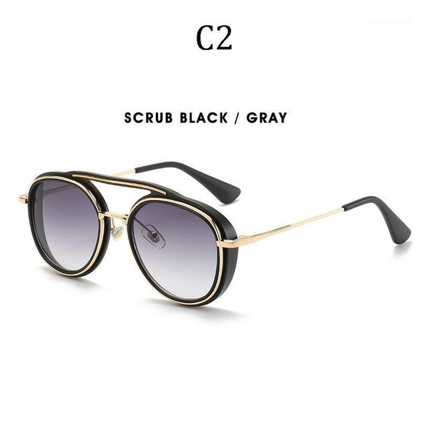 

mach seven gradient color sunglasses ladies fashion men retro brand design uv400, White;black