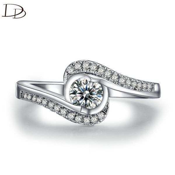 

wedding rings dodo fashion rotate design zircon for women vintage engagement bridal jewelry silver color anel bijoux dd029, Slivery;golden