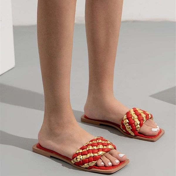 

women slippers summer fashion color block non-slip casual shoes comfortable durable outdoor flat, Black