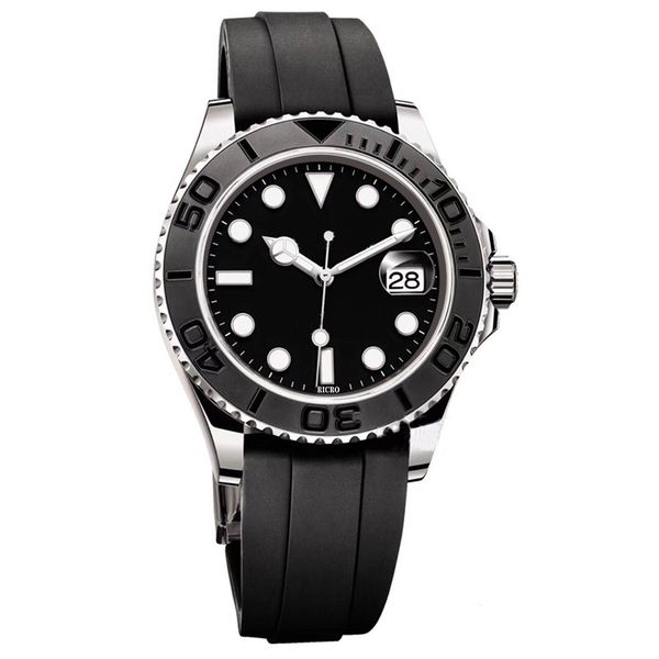 

men's movement wholesale watches, automatic mechanical movements, stainless steel cases, rubber straps, folding buckles,, Slivery;brown