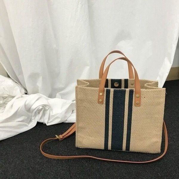 

evening bags fashion shoulder crossbody women linen large capacity tote bag female casual portable shopping handbag purse