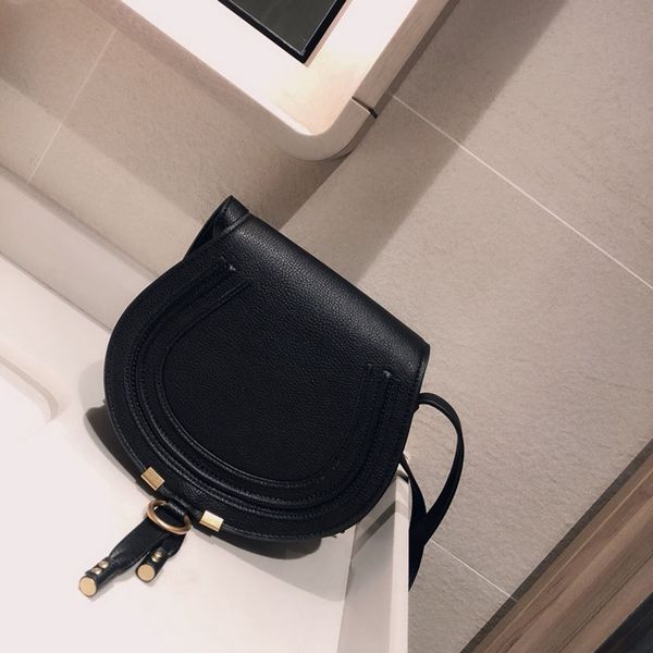 

famous fashion brand design women handbag genuine cowskin leat2431, Black