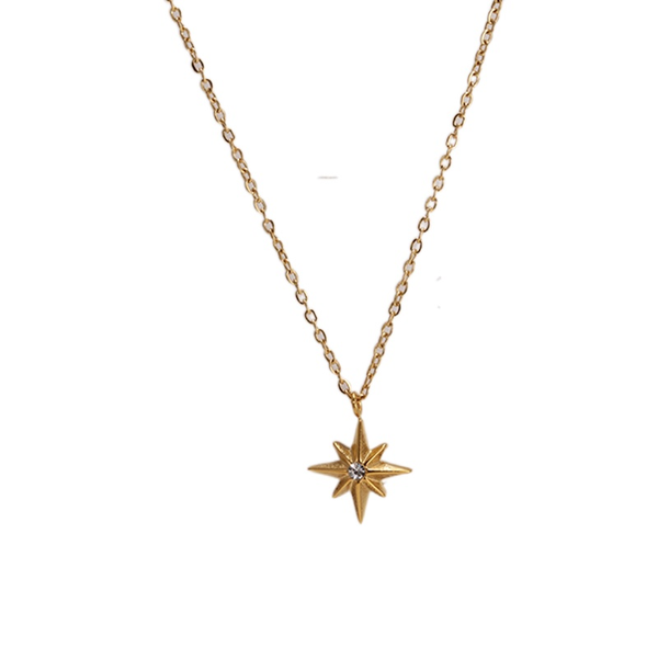 

chains necklace female stainless steel star irregular pendant 2021 niche design sense women's jewelry gift, Silver