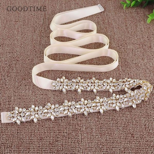 

wedding sashes noble women belt formal crystal rhinestone gold and bridal sash ribbon for girl gift, White