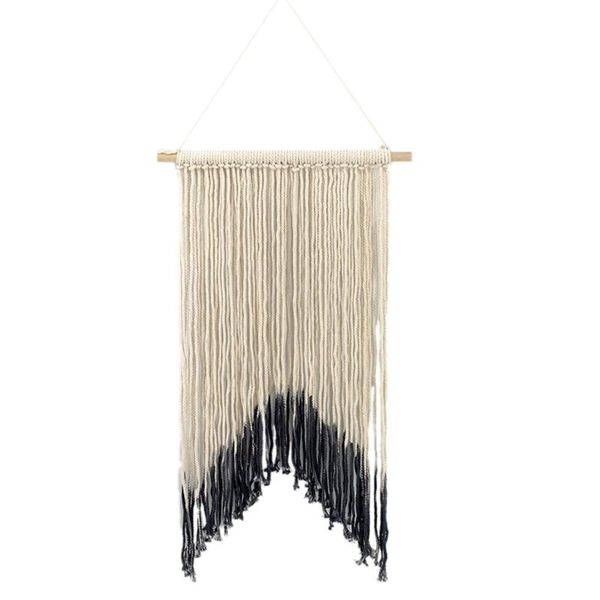 

tapestries macrame wall hanging ins nordic hand-woven dyed tapestry living room bedroom shaded meter box boho decor