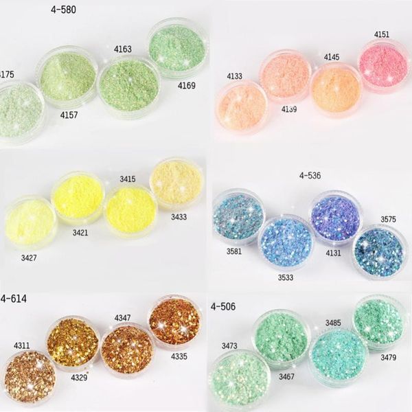 

1set rose gold nail glitter powder sequins mixed purple champagne sparkles laser holo art decorations accessories1, Silver;gold