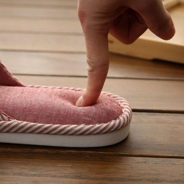 

womens linen home slippers casual indoor outdoor open-toe shoes cotton and flex anti-slip couple slipper 2021, Black