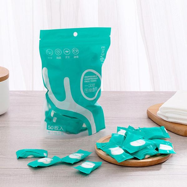 

towel 50pcs/bag disposable compressed face bath plant fiber travel cleaning washcloth breathable towels wet wipes