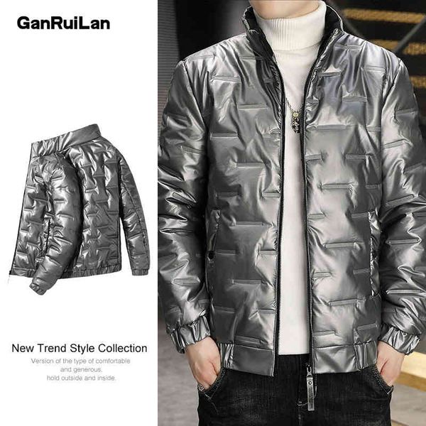 

2021 new down jacket men's light and thin short style plus bulky size fashionable handsome winter coat boy korean version warm, Black