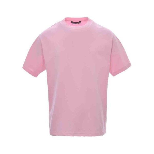 

printed t-shirt male 2021blcg fashion pure cotton back letter solid color casual loose female couple short sleeve 21ss, White;black