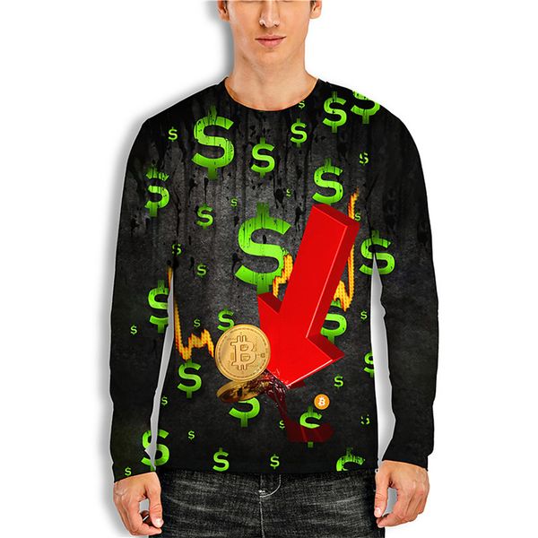 

arrow mens 3d print t-shirt visual impact party streetwear round neck long sleeves graphic optical illusion plus size print daily, White;black