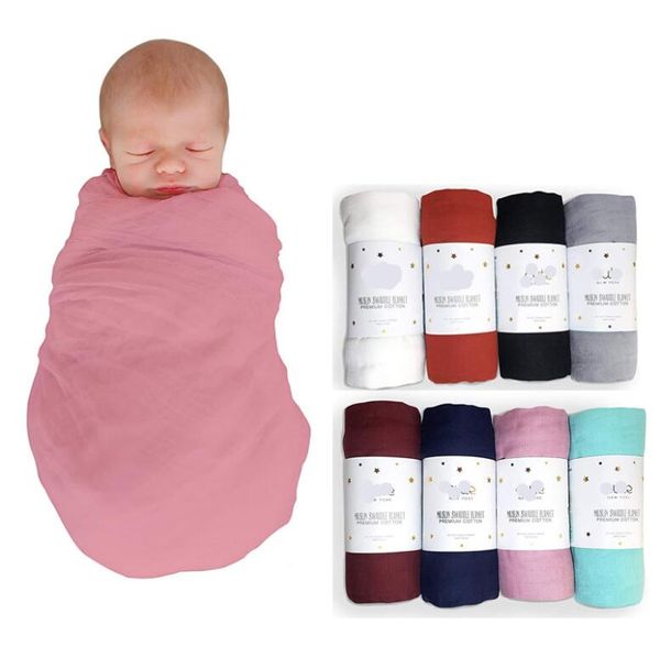 Muslin Bamboo Algodão Tingido Wrap Toalhas Pure Cottons Plain Gaze Color Fibra Toalha de Banho