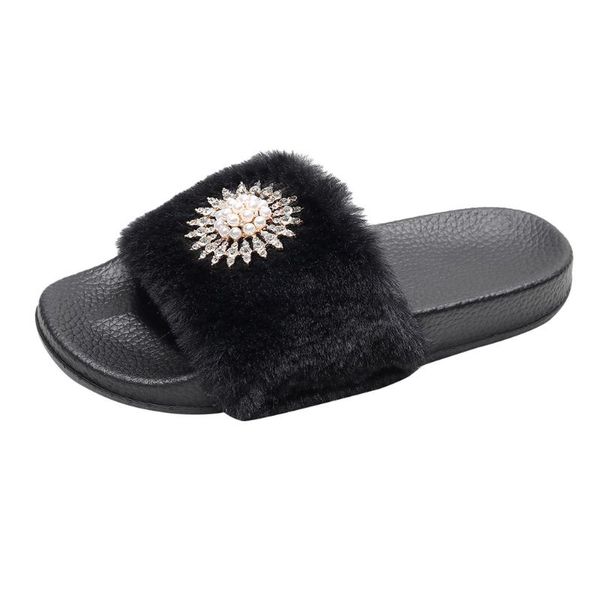 

slippers jaycosin open toe home shoe light casual cotton shoes women fashion non-slip flats womens in big size, Black