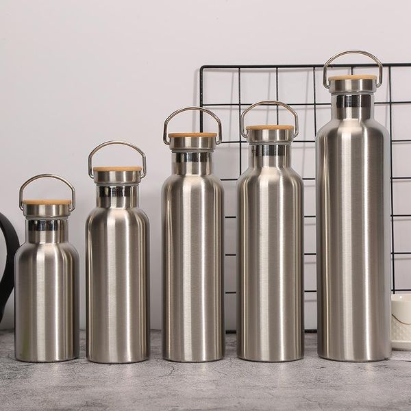 

water bottle stainless steel sports american wide mouth riding portable outdoor