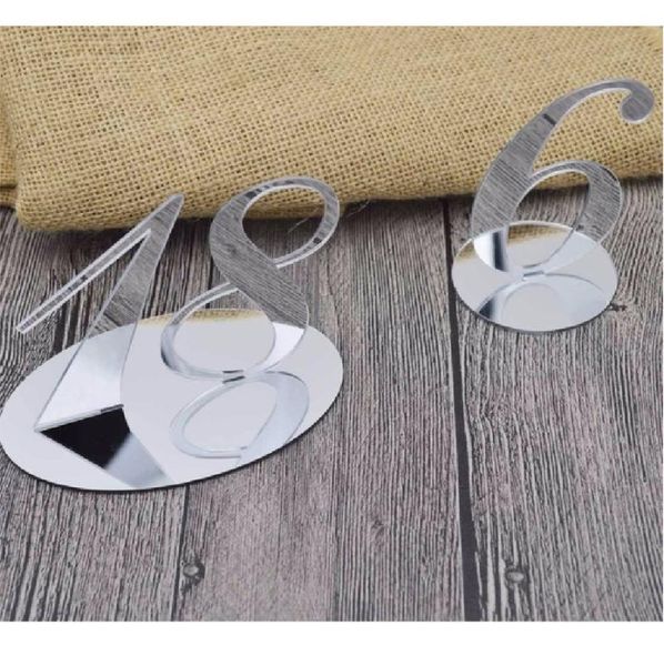 

party decoration wedding table number set gold silver for