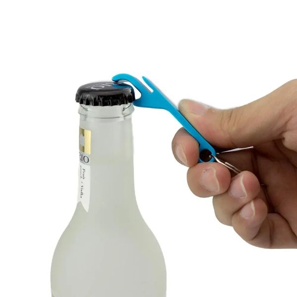 

portable pocket keychain small and exquisite cocktail open tool beer open-black, Silver