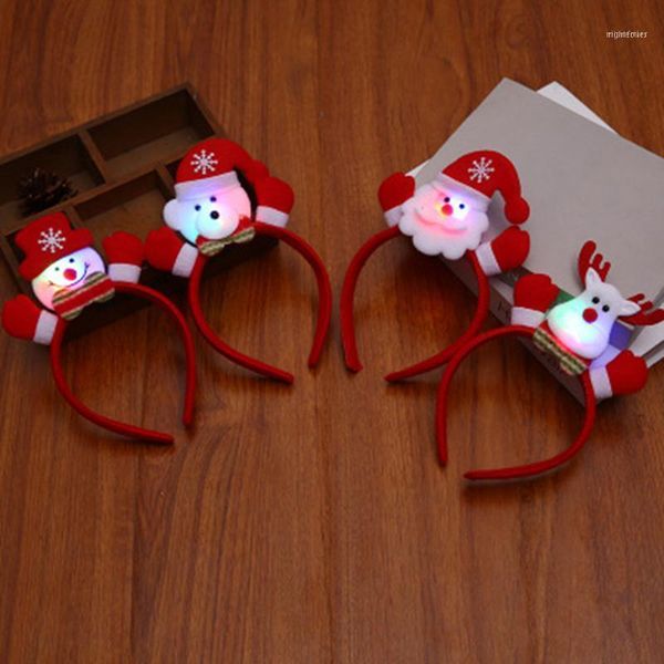 

christmas decorations led light santa reindeer snowman headband decoration hair band head hoop gift xmas year1