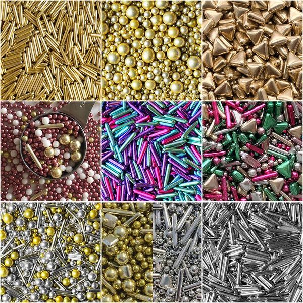 

other festive & party supplies edible sugar needle beads 30g cake decoration chocolate gold and silver color diy donut baking materials
