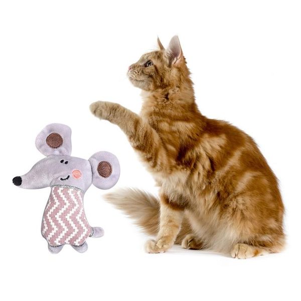 

cat toys 1pc our pets play-n-squeak twice the mice toy interactive catnip for cats real mouse electronic sound